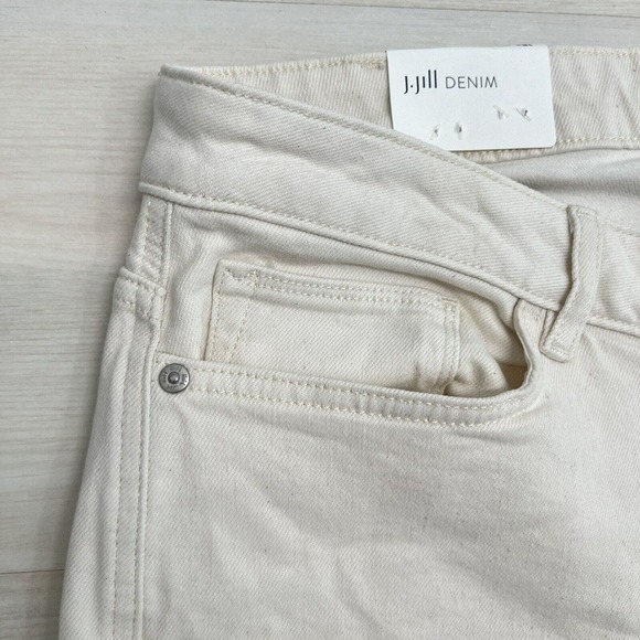 NEW J Jill Denim Jeans Women Size 18 Cream Modern Slim Boot Cut Stretch - Picture 2 of 14